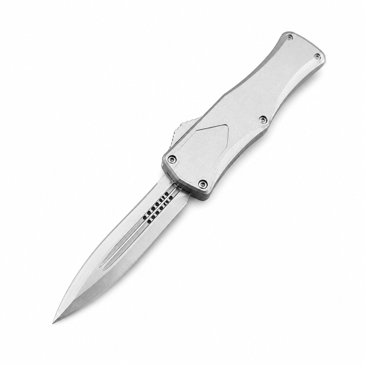 Zinc Handle Hera Goddess White Handle Double Edge OTF Knife